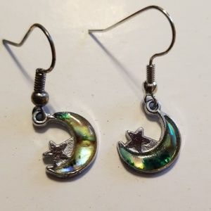 Moon and star earrings